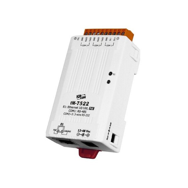 Icp Das Tiny addressable serial converter, PoE and 2 RS-232 Ports and 1 RS-485 Port RoHS tM-7522 - main
